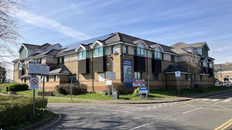Barry Hospital MIU front exterior, Vale of Glamorgan