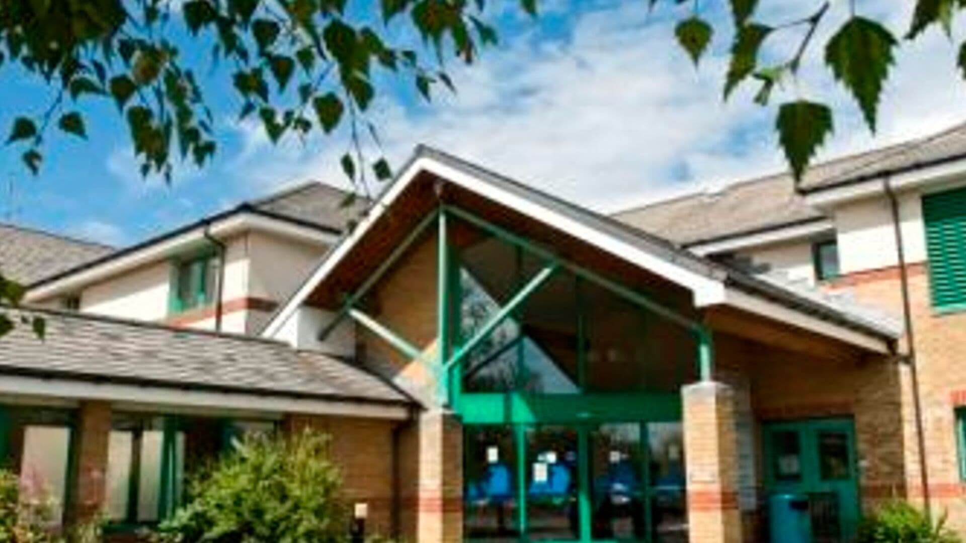 Main entrance of Barry Hospital Minor Injuries Unit in Barry, Vale of Glamorgan