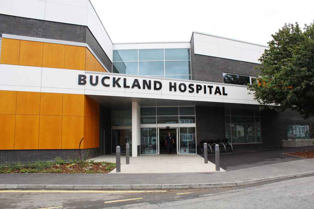 Buckland Hospital, Coombe Valley Road, Dover, Kent — main entrance