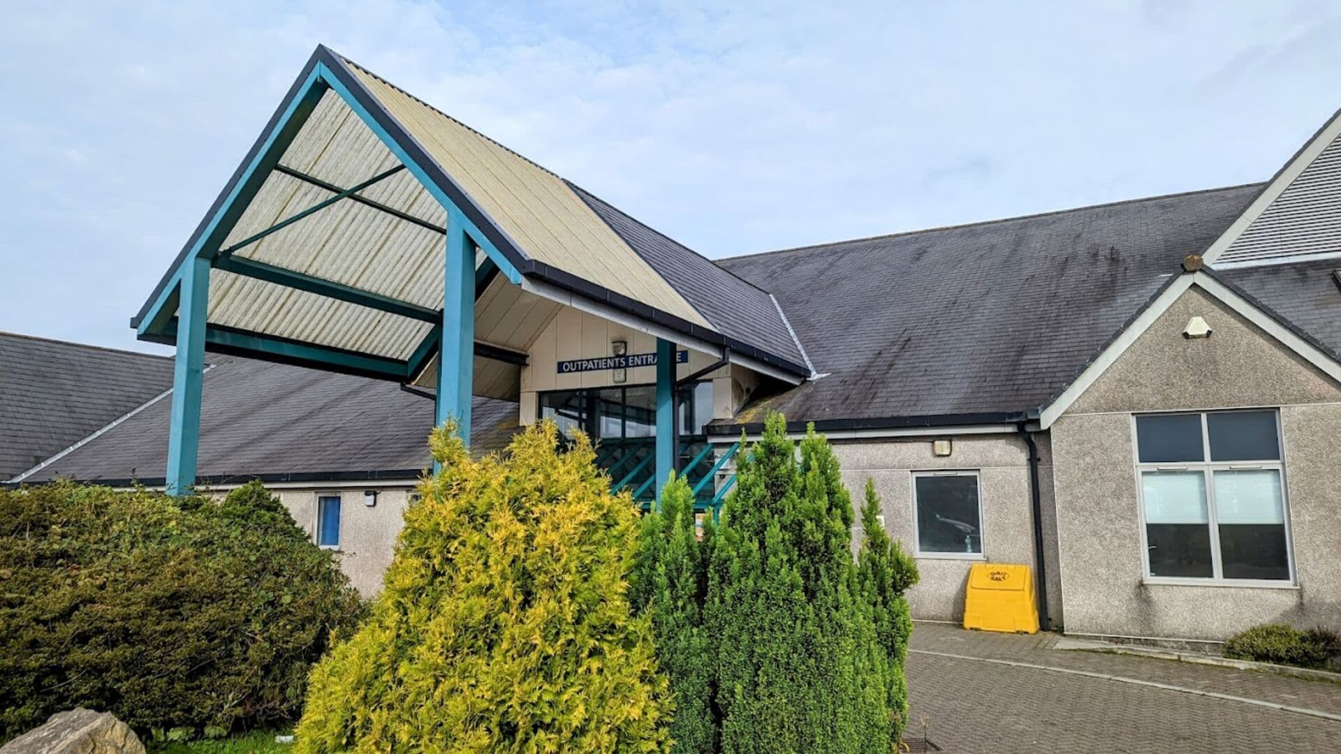 Main entrance of Camborne Redruth Minor Injury Unit at Camborne Redruth Community Hospital, Cornwall