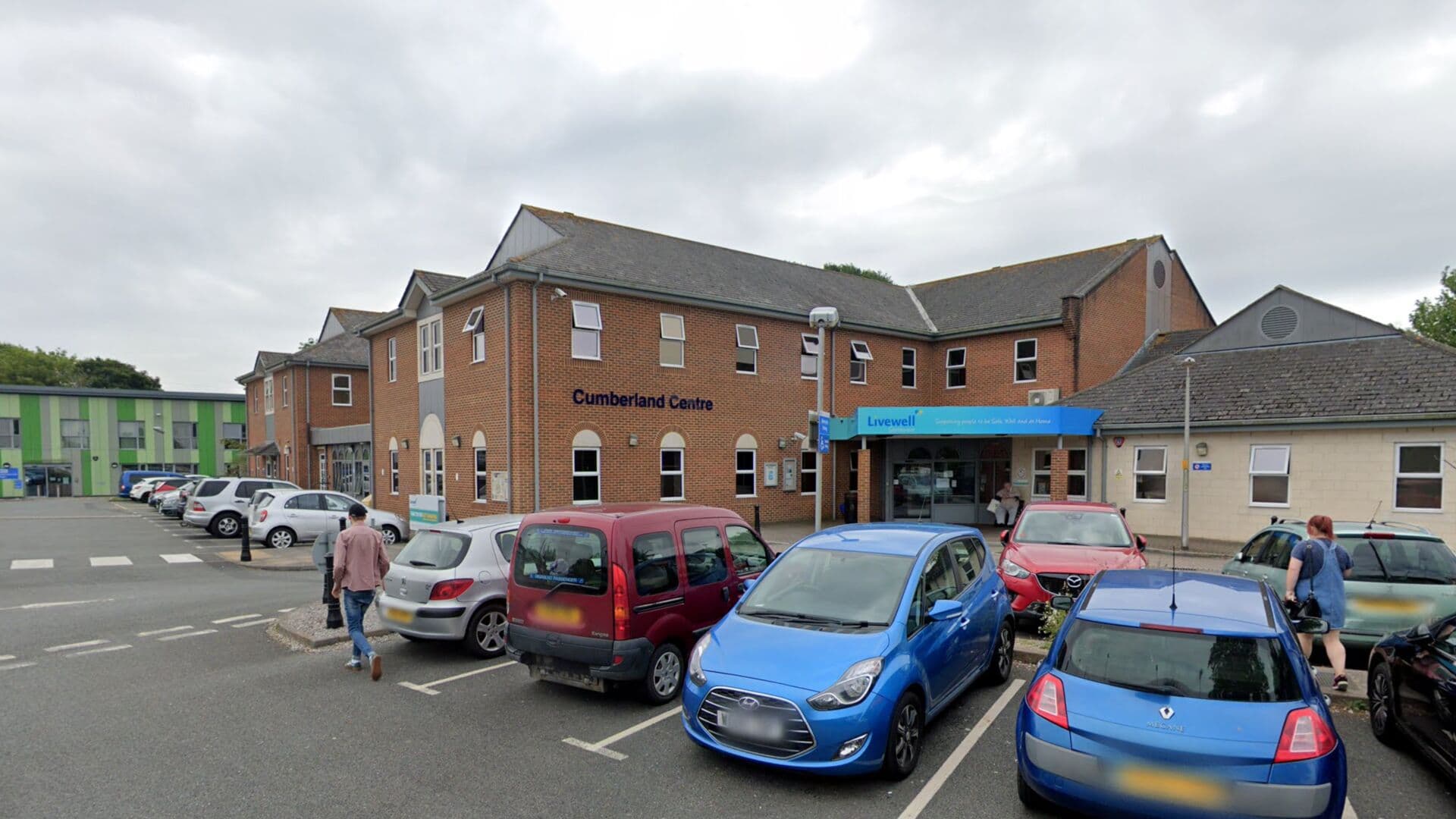 Main entrance of the Urgent Treatment Centre at Cumberland Centre, Damerel Close, Plymouth