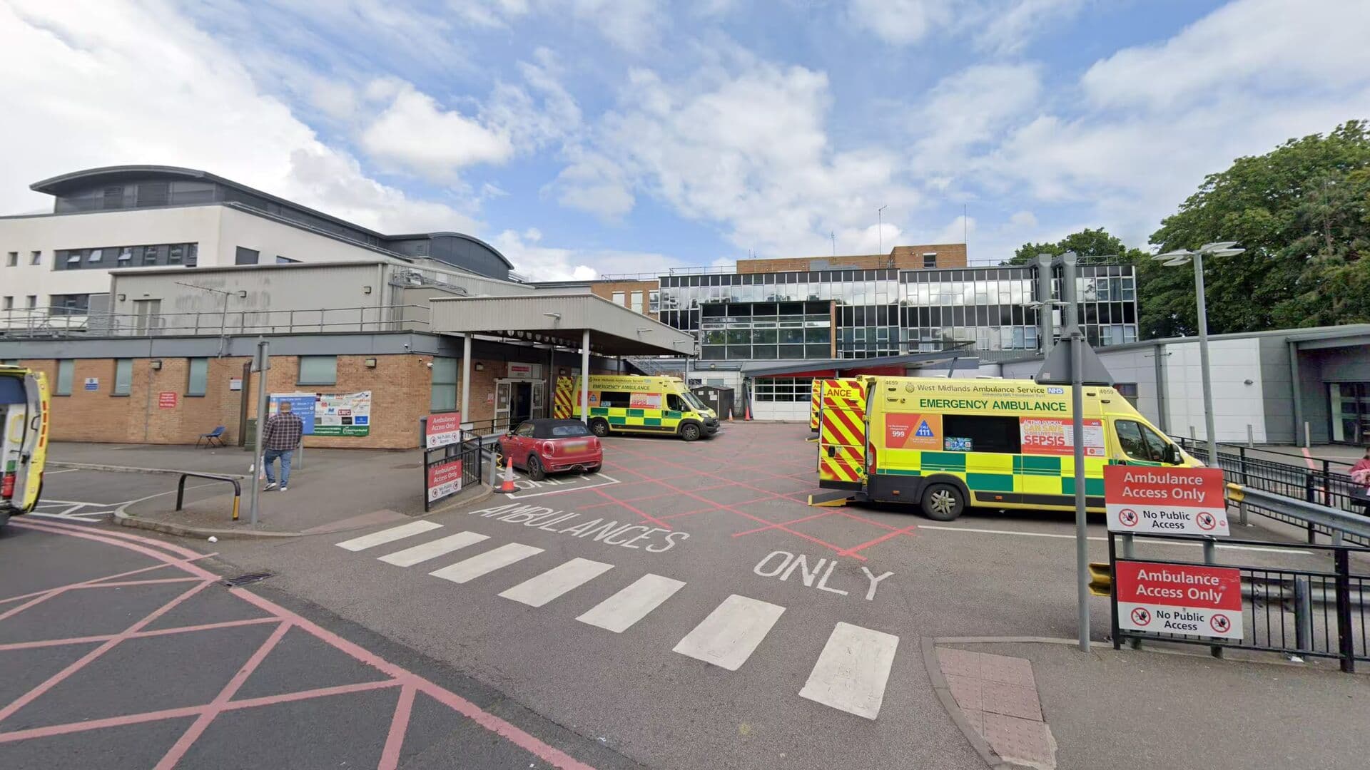 Good Hope Hospital A&E entrance, Sutton Coldfield, Birmingham