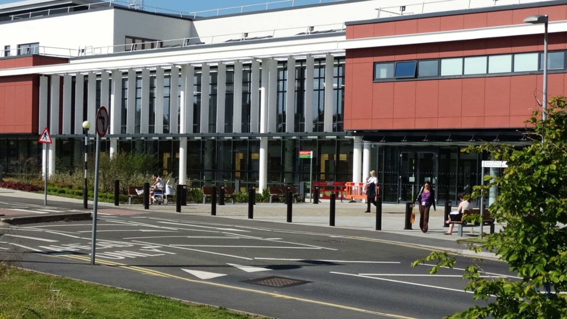 Main entrance of Morriston Hospital, Swansea, Wales