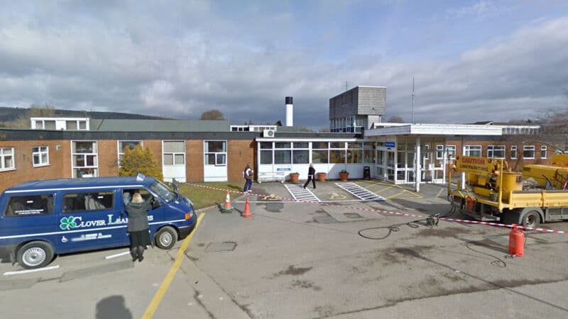 Penrith Community Hospital UTC front entrance, Cumbria