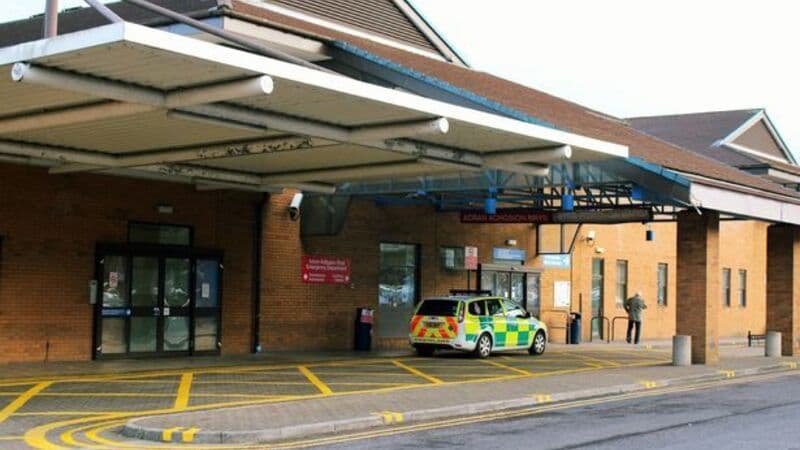 Princess of Wales Hospital A&E entrance, Bridgend