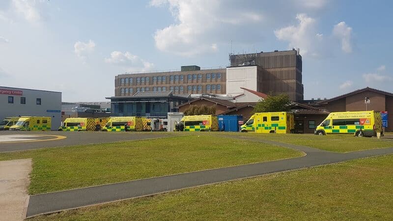 Royal Shrewsbury Hospital A&E site wide view, Shrewsbury