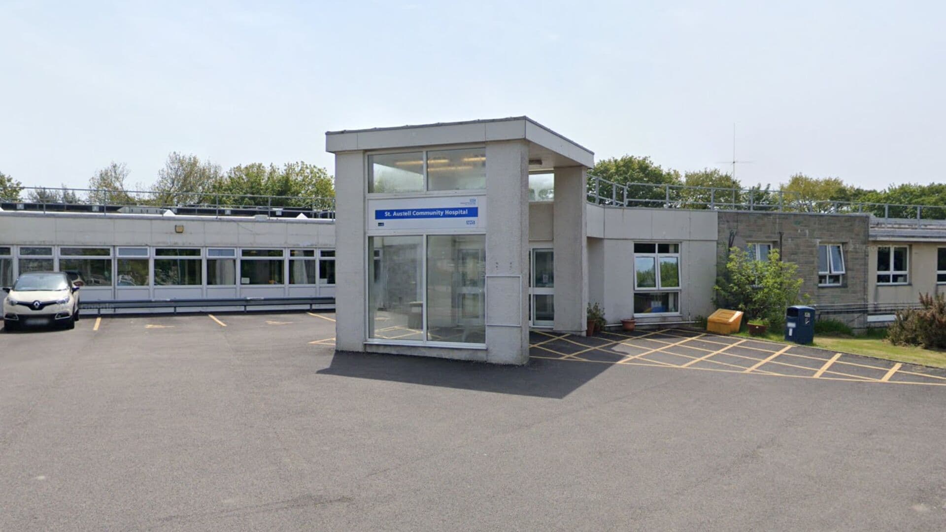 Main entrance of St Austell Minor Injury Unit at St Austell Community Hospital, Cornwall