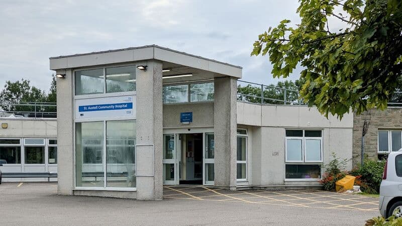 St Austell Minor Injury Unit entrance building, Cornwall