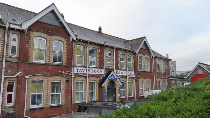 Tavistock Hospital Minor Injury Unit entrance, Devon