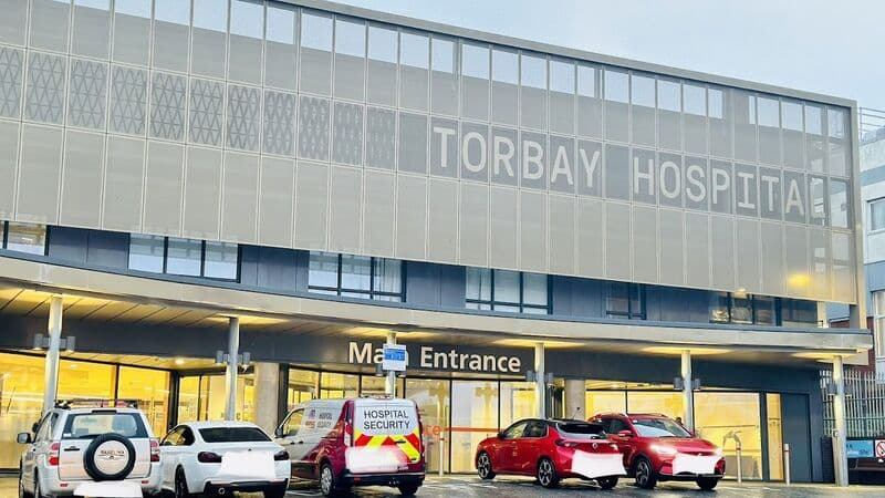 Torbay Hospital A&E entrance front, Torquay