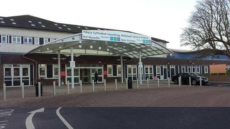 Withybush General Hospital main entrance, Haverfordwest