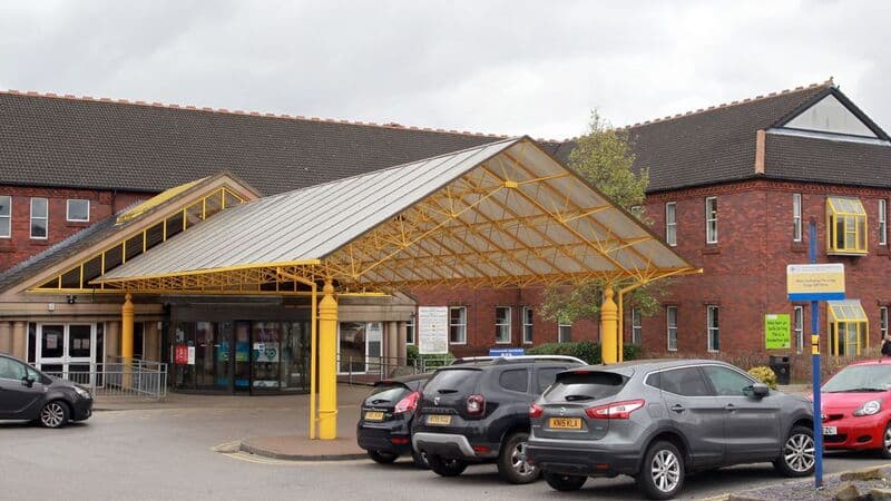 Wrexham Maelor Hospital ED main entrance