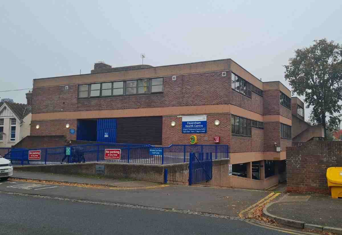 Faversham Health Centre on Bank Street, Faversham, Kent — home of the Faversham Urgent Treatment Centre