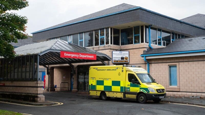 Royal Lancaster Infirmary Emergency Department front entrance, Lancaster