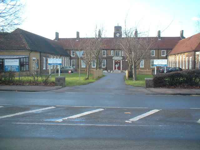 Victoria Hospital entrance gates and sign, London Road, Deal, Kent